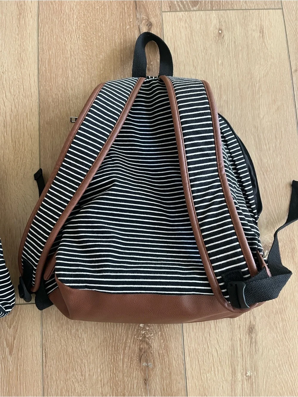 Madden Girl Black and White Striped Kids Backpack Set